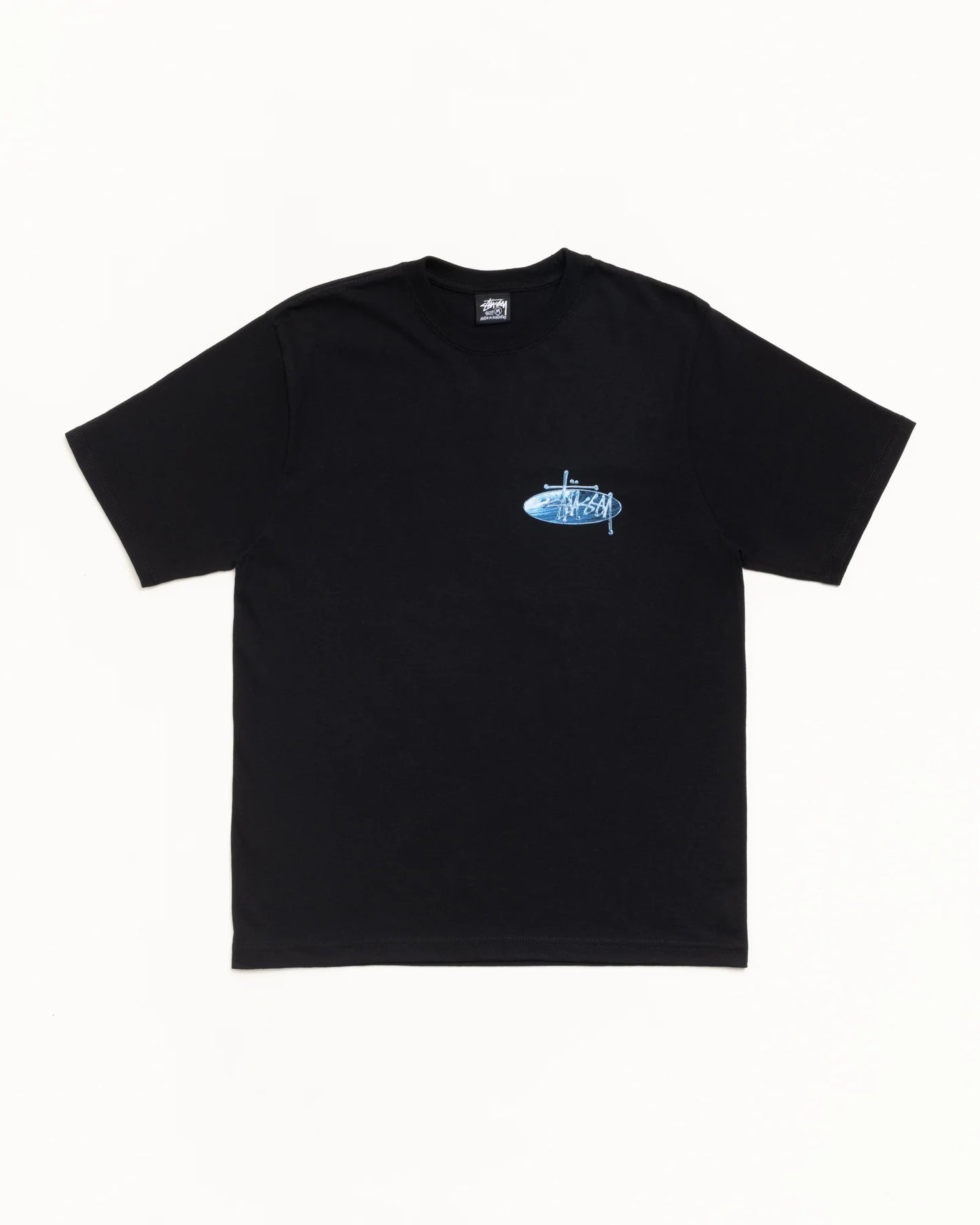 Stussy "Wave Oval Tee" Mens - Black