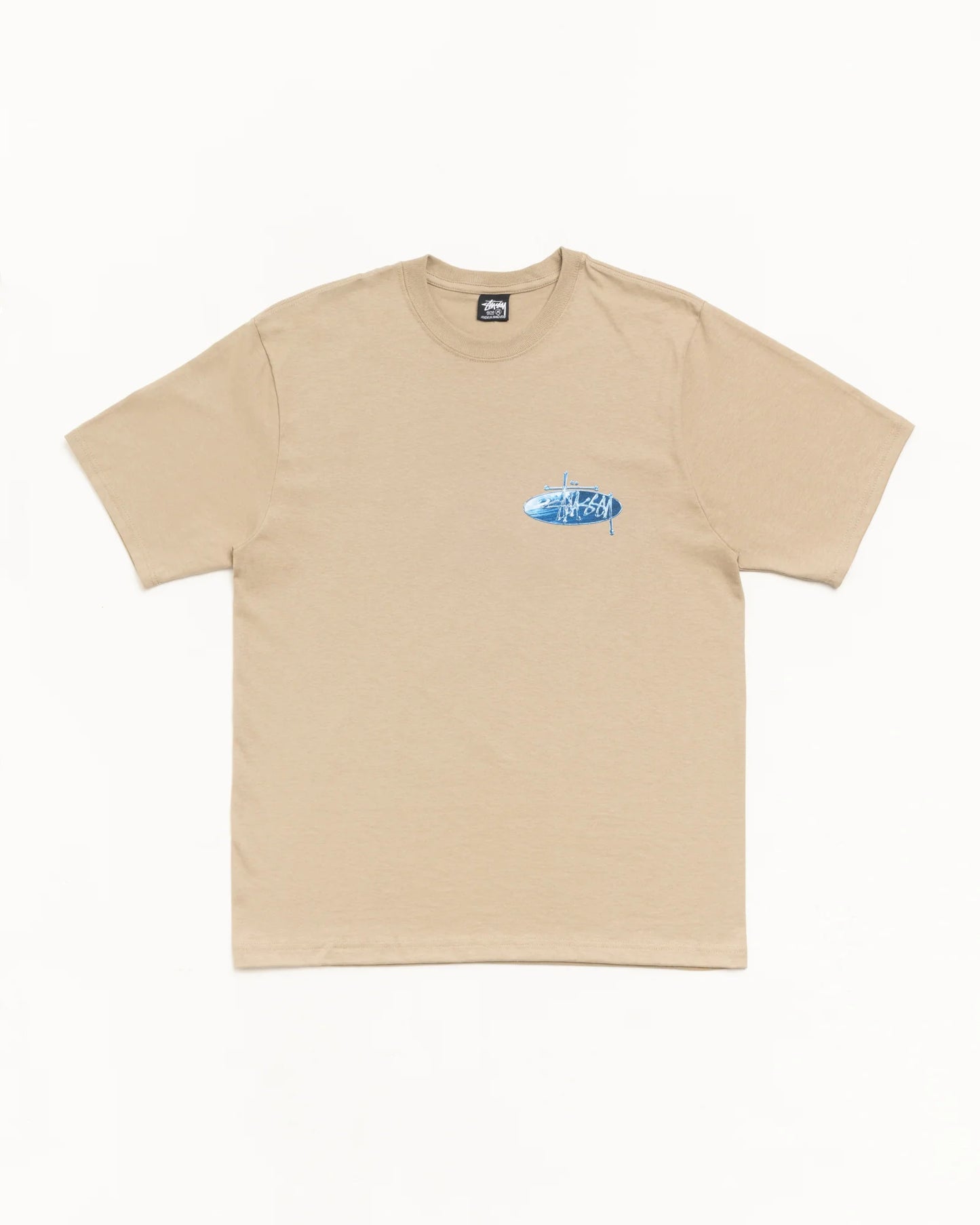 Stussy "Wave Oval Tee" Mens - Khaki