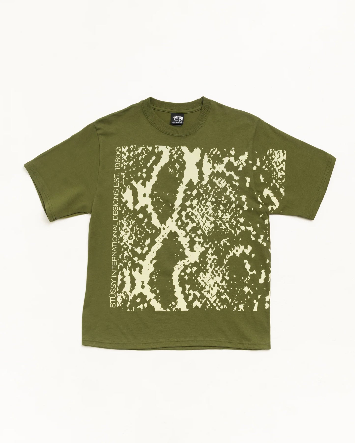 Stussy "Snakeskin Tee" Mens - Olive