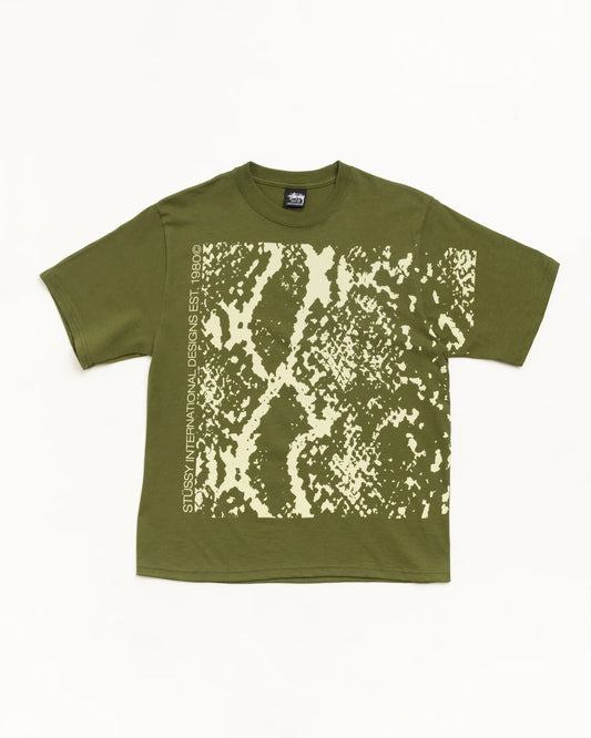 Stussy "Snakeskin Tee" Mens - Olive