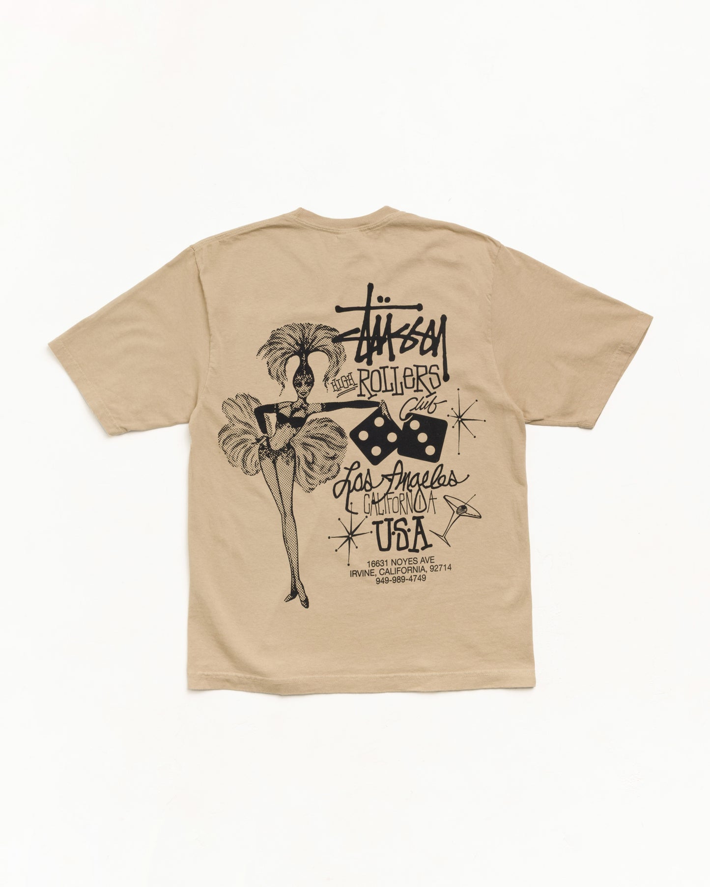 Stussy "High Rollers Tee" Mens - Rock