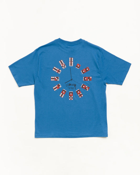 Stussy "Dice Clock Tee" Mens - Blue