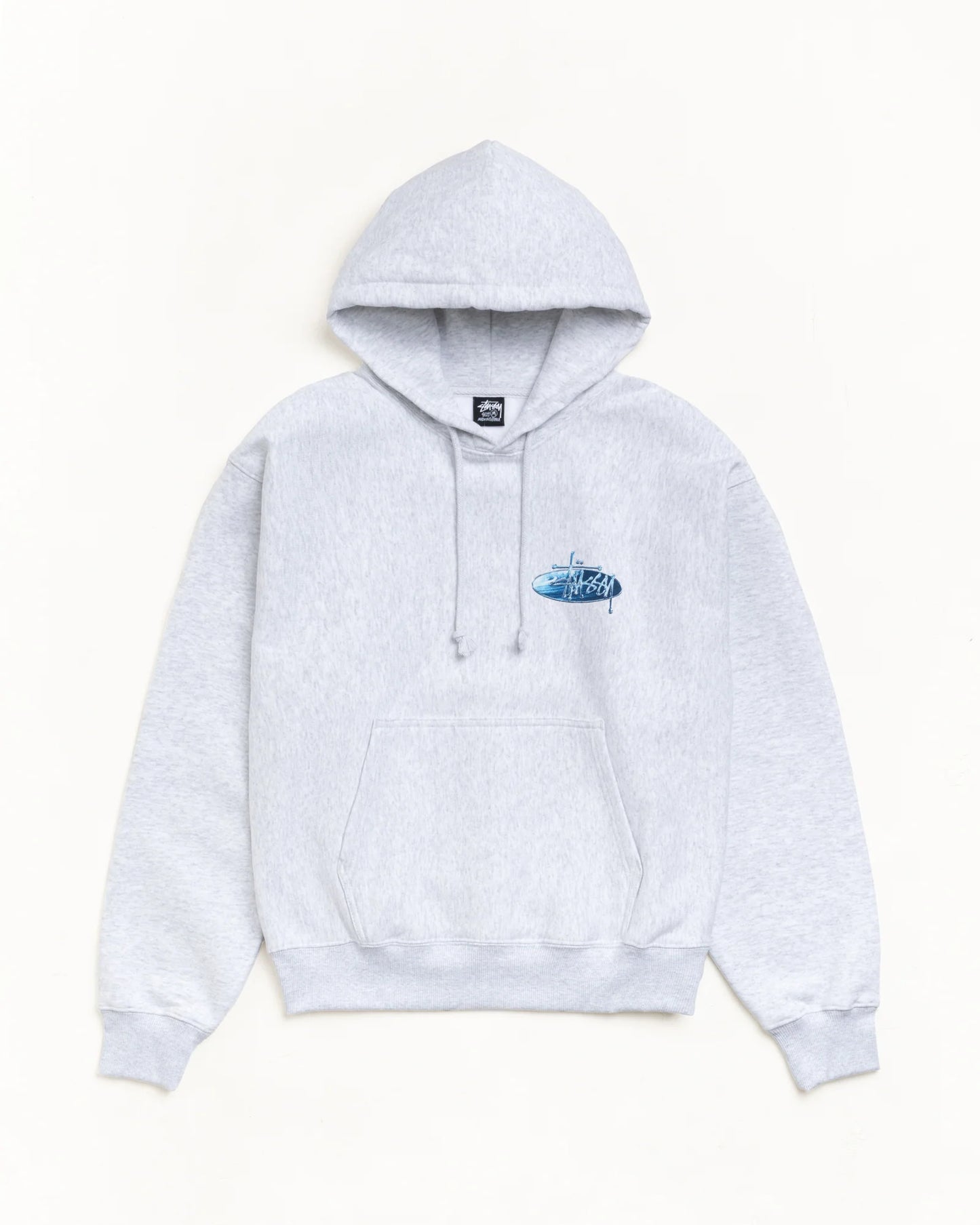 Stussy "Wave Oval Hood" Mens - Ash Heather