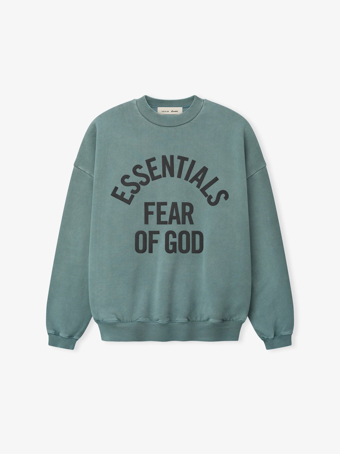 Fear of God Essentials "Campus 90'S Crewneck Sweatshirt" Mens- Faded Coastal