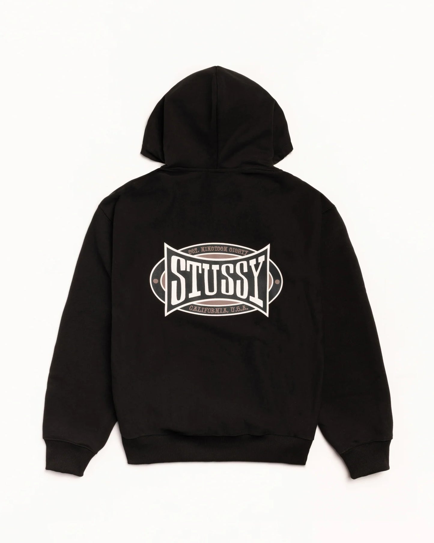 Stussy "Champion Oval Zip Hoodie" M - Black