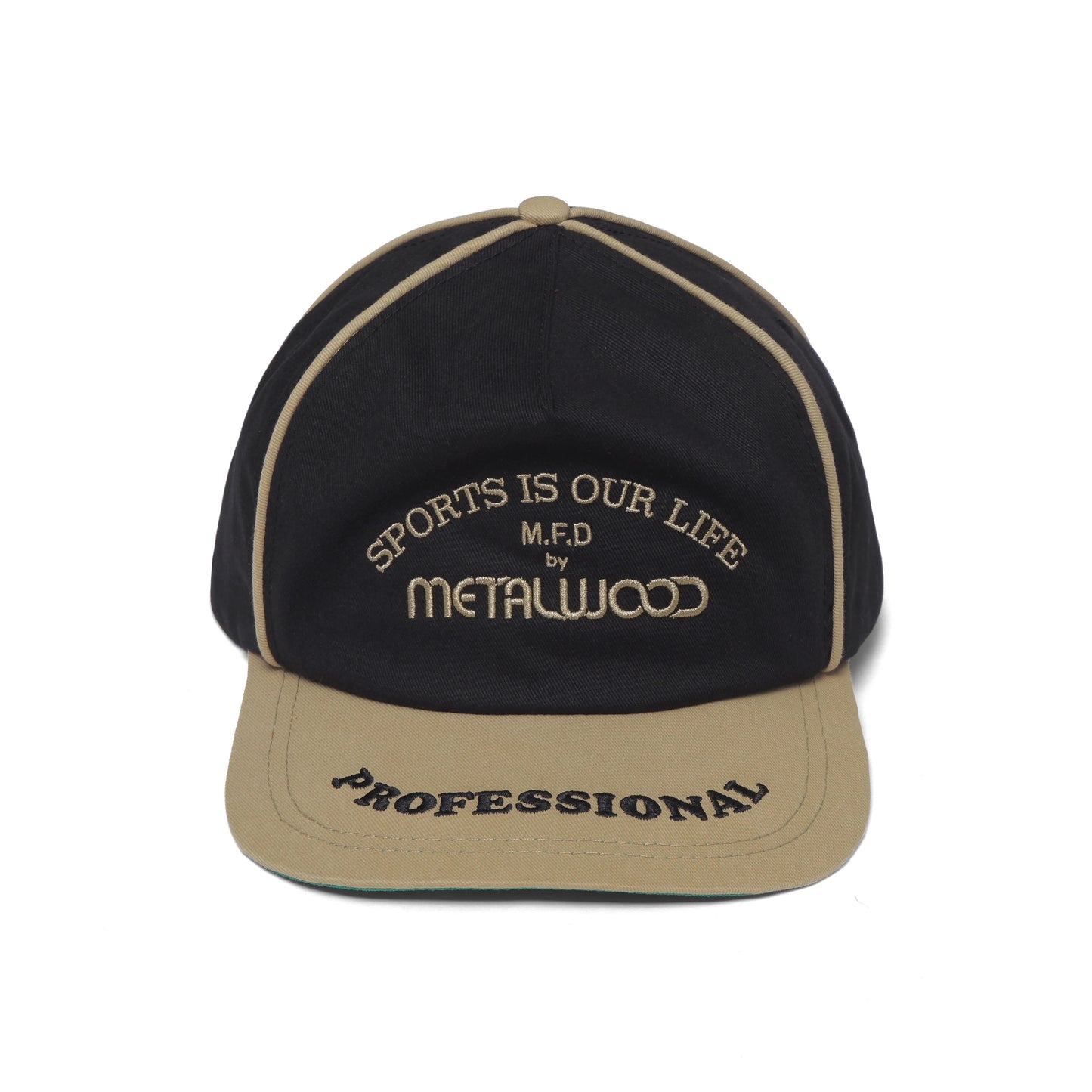 Metalwood Studio "Professional Piping Snapback Hat" Mens - Black