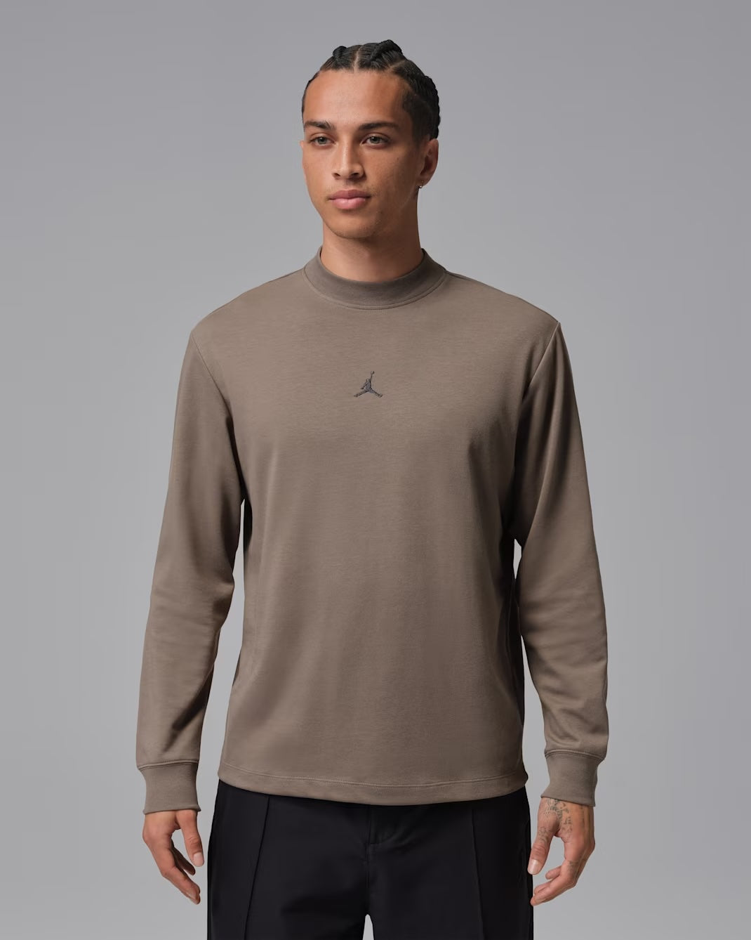 Air Jordan "Sport Dri-FIT Golf Long-Sleeve Mock Neck" Mens - Olive Grey / Anthracite