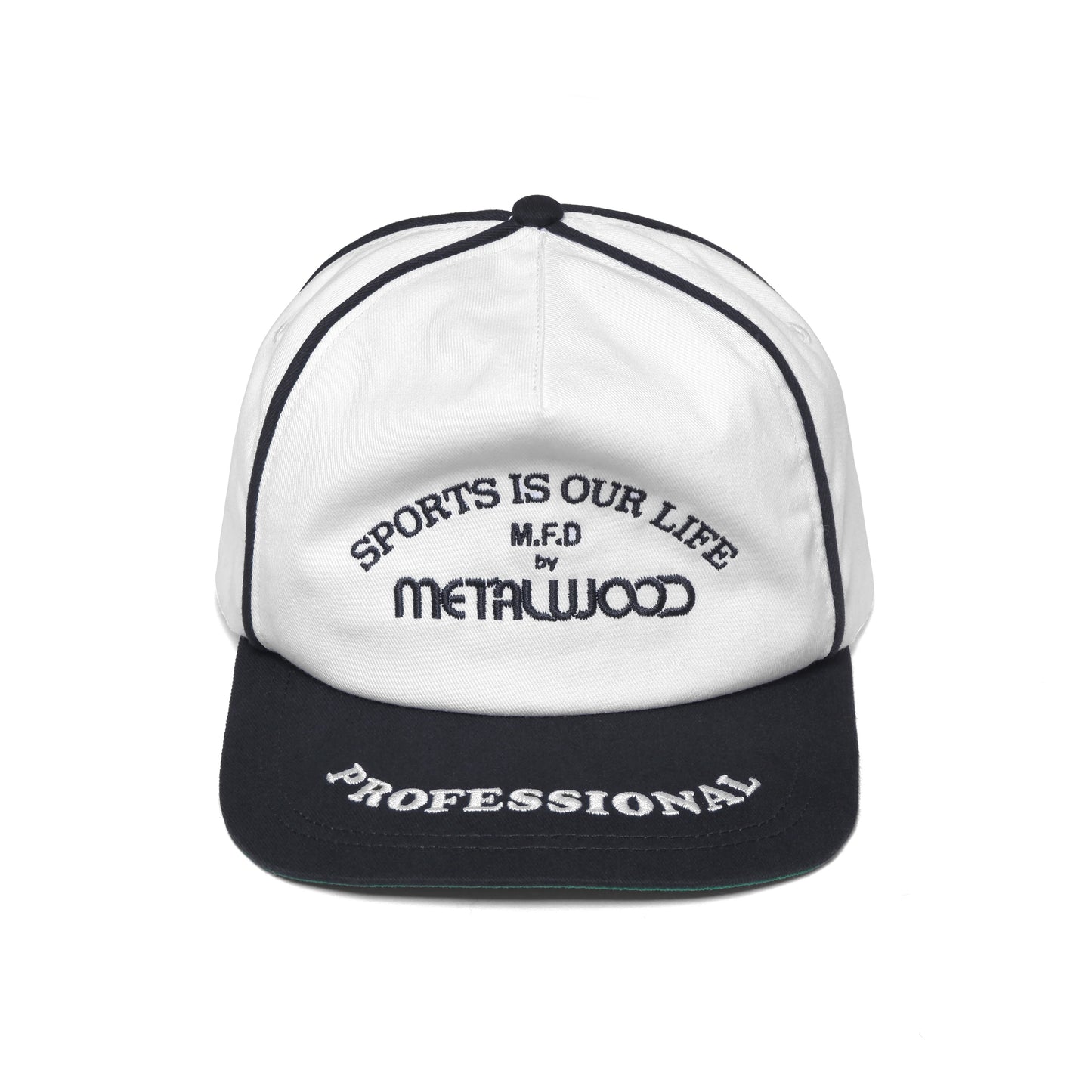 Metalwood Studio "Professional Piping Snapback Hat" Mens - White