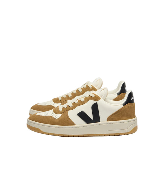 Veja "V-10 Prime Leather" Womens - Pure Black Tent