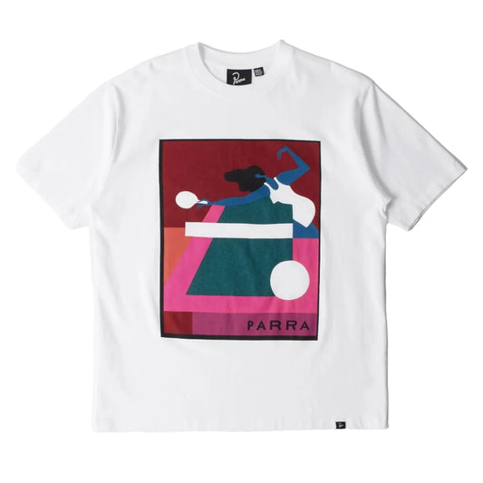 Parra "Ping Ponged T-Shirt" Mens - White