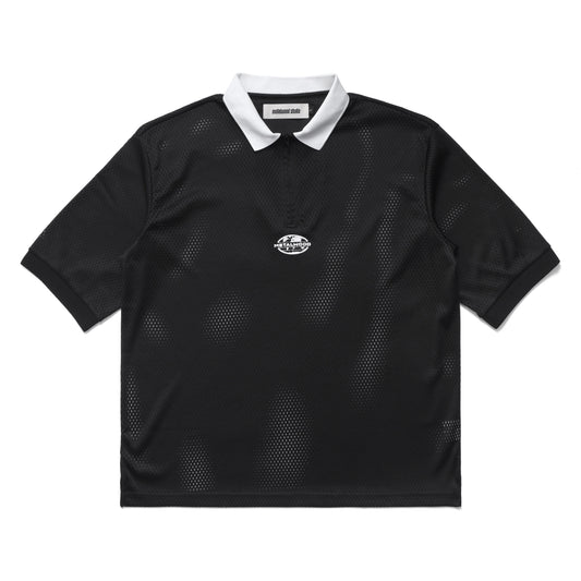 Metalwood Studio "Quarter Zip Jersey Polo" Mens - Black