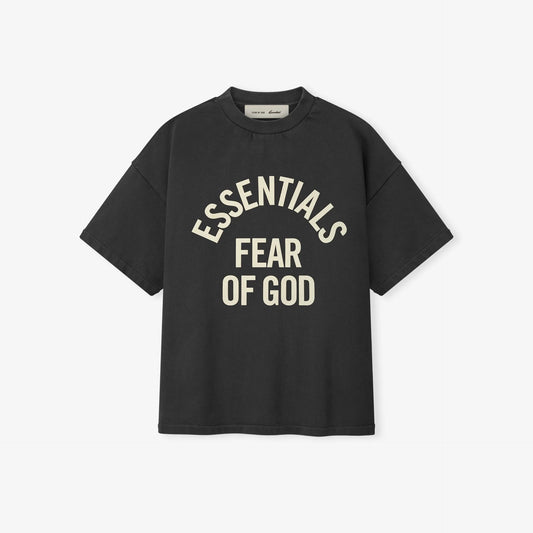 Fear of God Essentials "Campus 90's Short Sleeve Tee" Kids - Faded Black