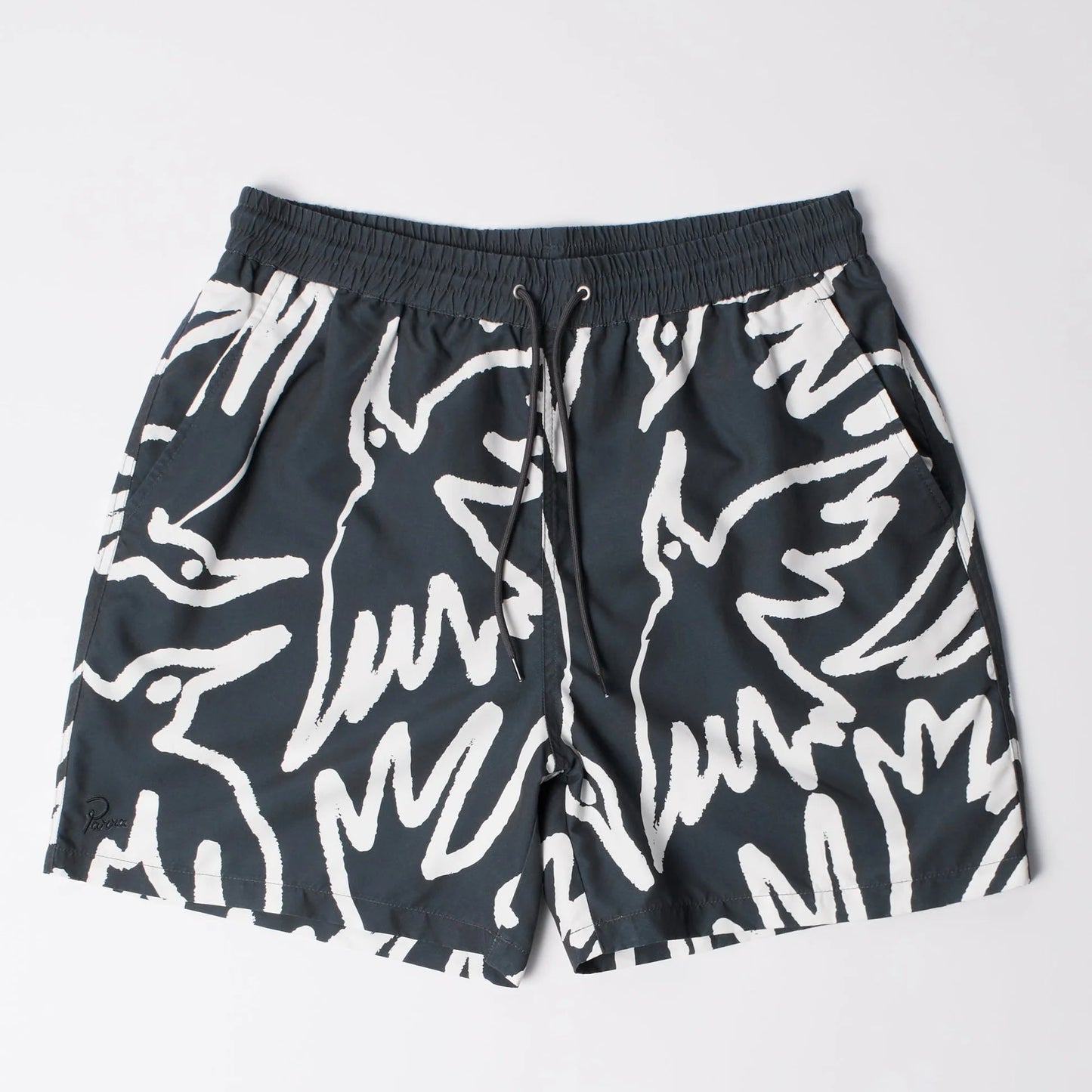 Parra "Birds Fly Free Swim Shorts" Men - Black