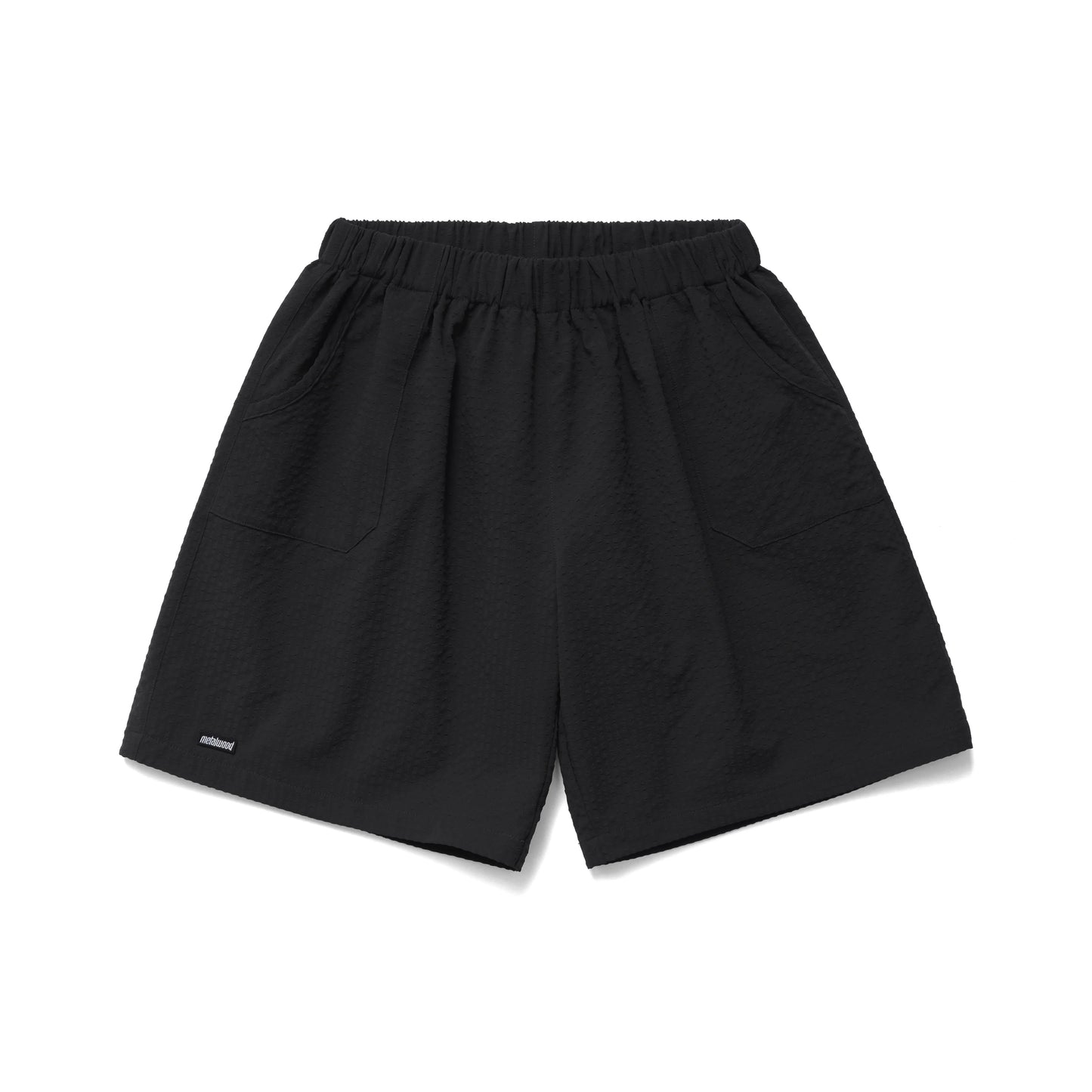Metalwood Studio "Seersucker Spa Short" Mens - Black