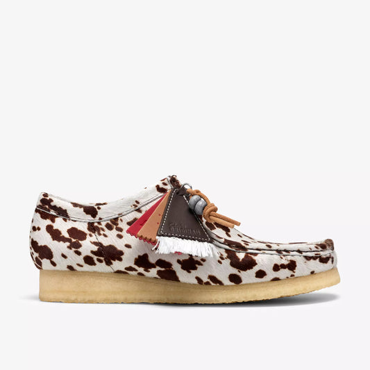 Clarks "Wallabee" Womens - Brown Cow Print