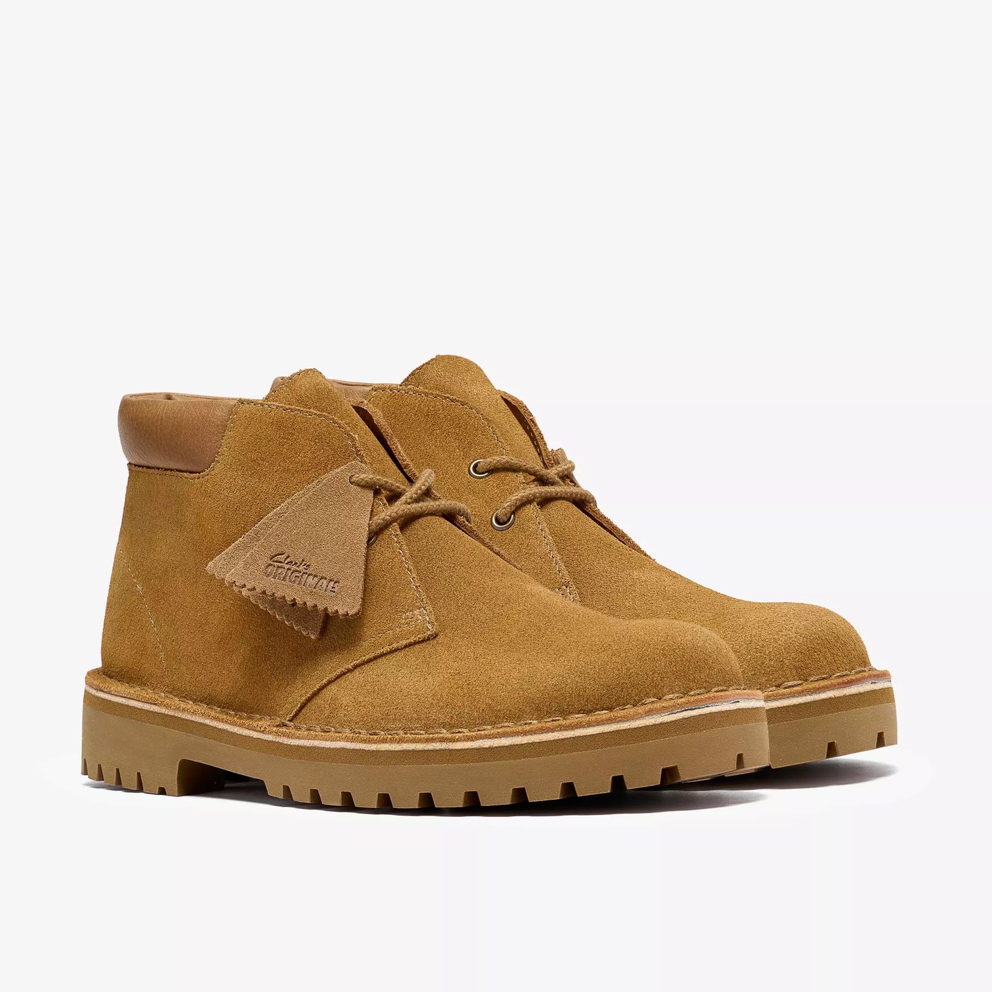 Clarks "Desert 2456 Rock Boot" Mens - Light Tan Suede
