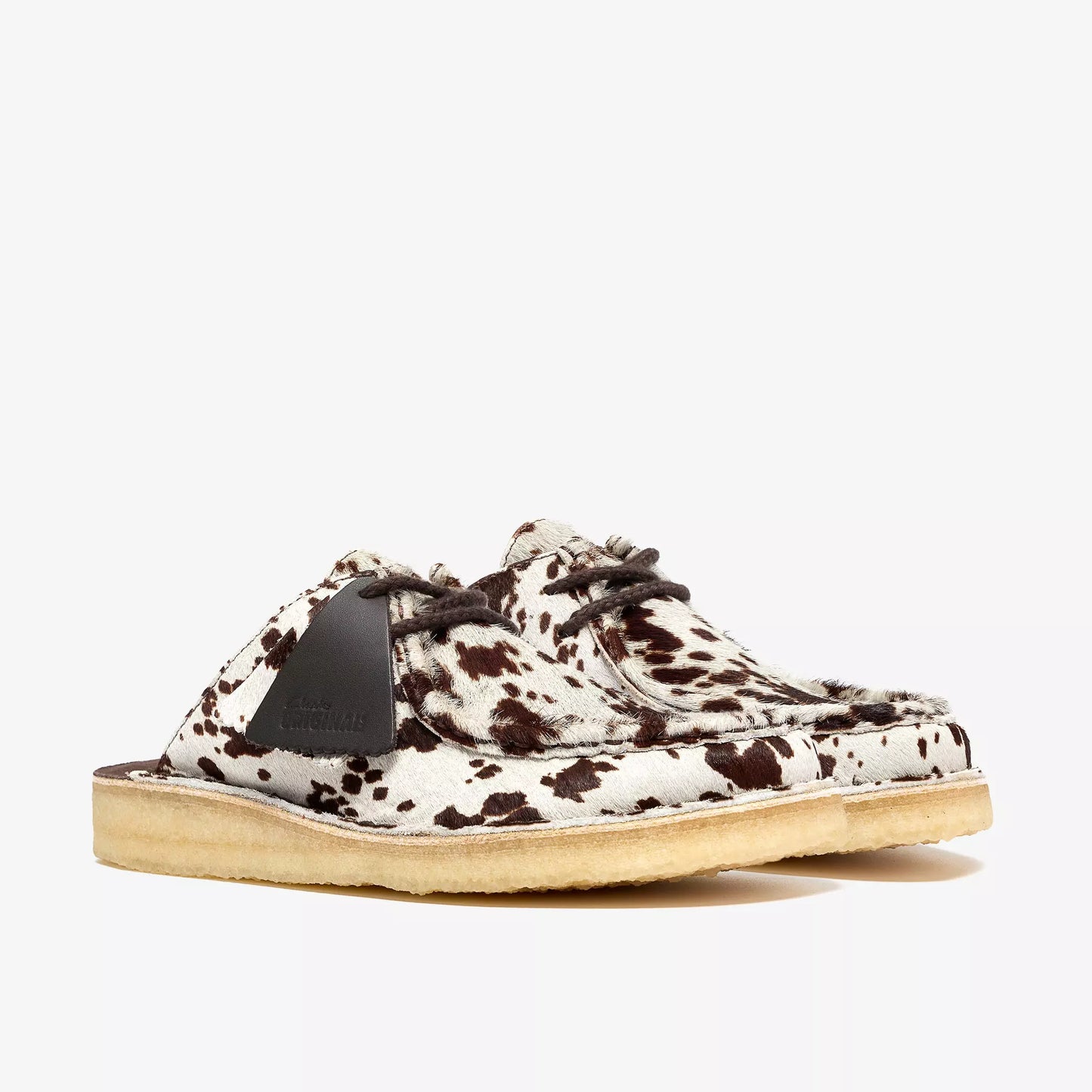 Clarks "Desert Nomad Mule" Womens - Brown Cow Print