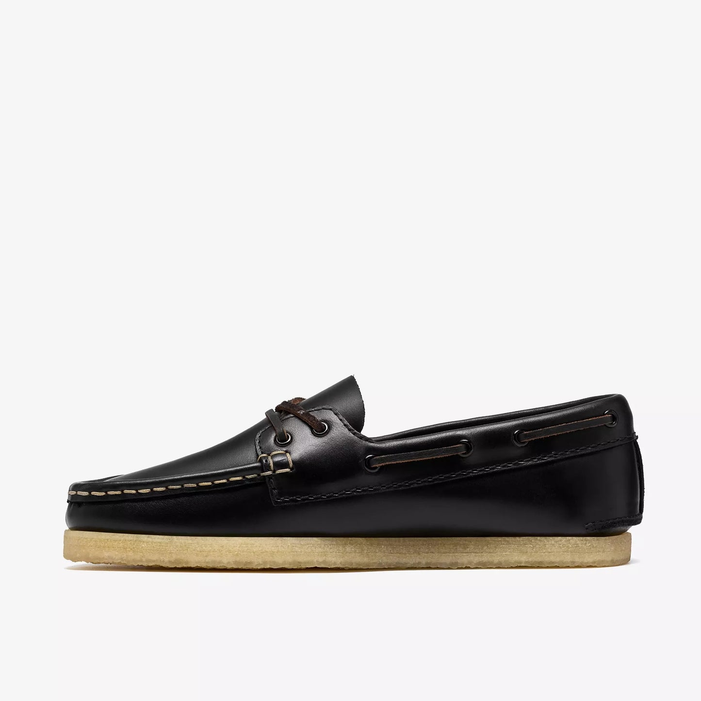 Clarks "Godney Boat" Womens - Black Leather