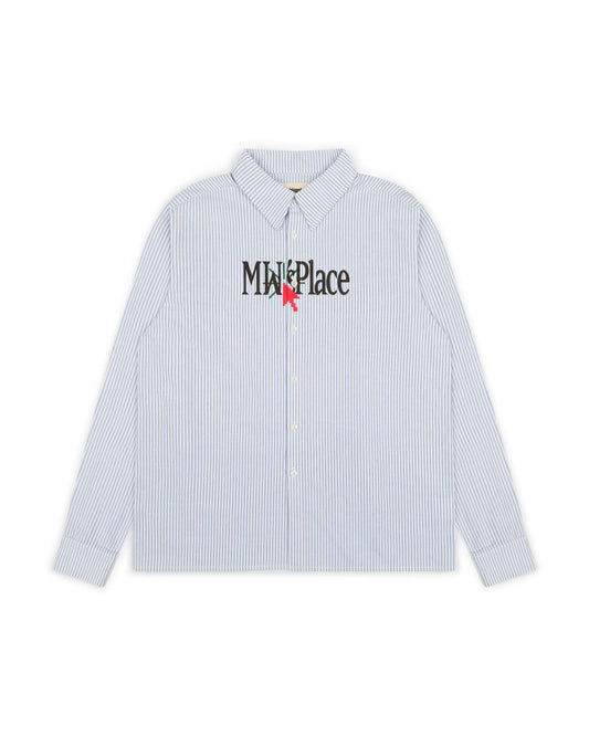 Metalwood "MW Place Button Up Shirt" Mens -  Blue / White