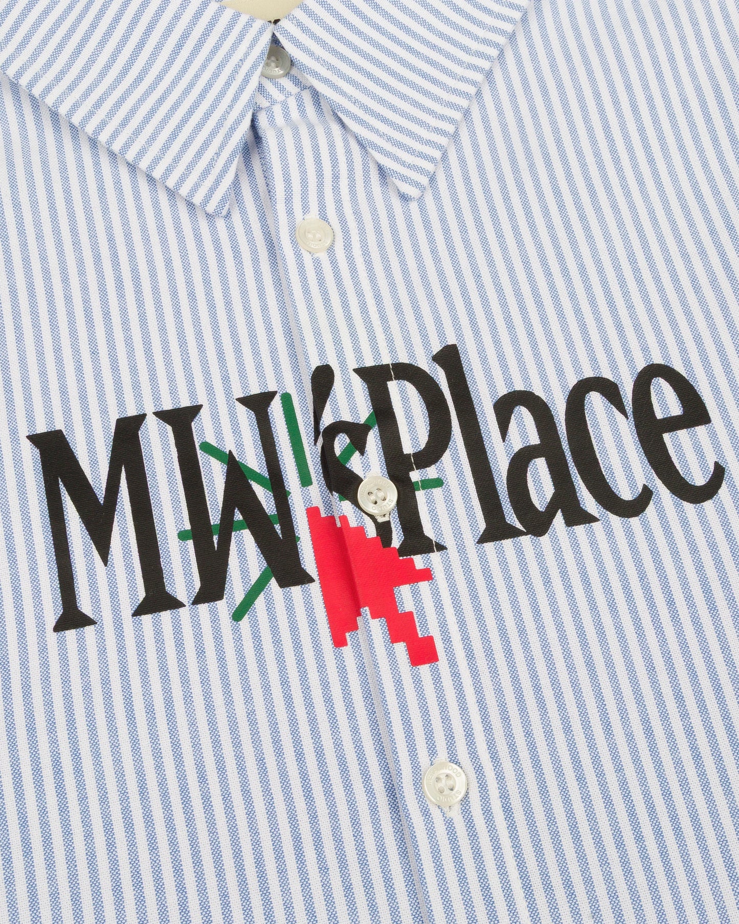Metalwood "MW Place Button Up Shirt" Mens -  Blue / White