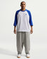 Nike "3/4-Sleeve Raglan Top" Mens - Game Royal / White