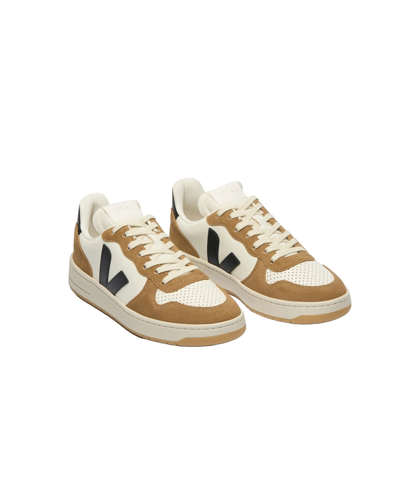 Veja "V-10 Prime Leather" Womens - Pure Black Tent