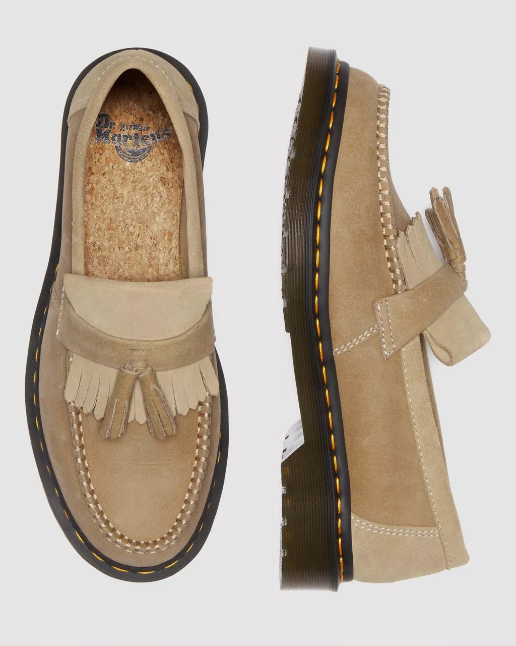 Dr. Martens "Adrian Tumbled Nubuck +EH Suede Loafers" M - Savannah Tan