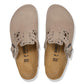 Birkenstock "Boston Rivet Border" Womens - Taupe (Narrow Fit)
