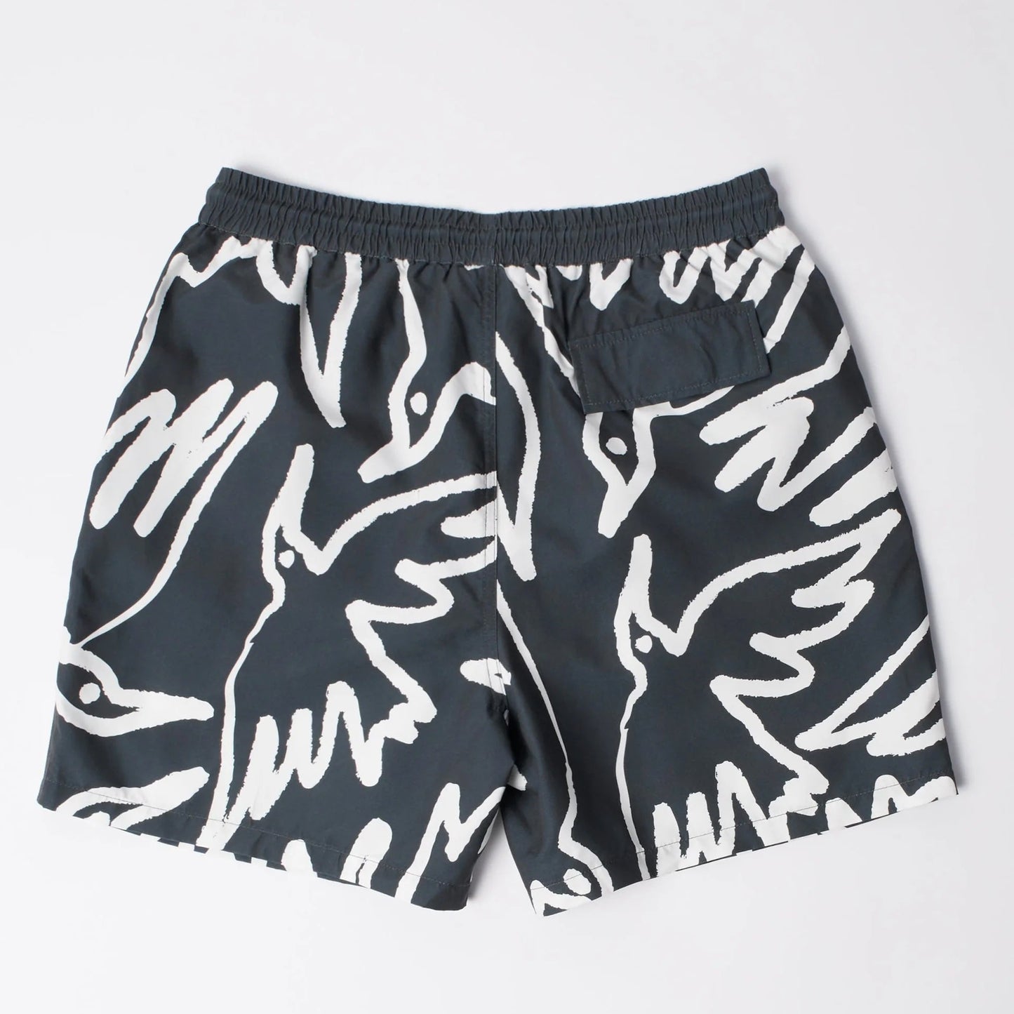 Parra "Birds Fly Free Swim Shorts" Men - Black