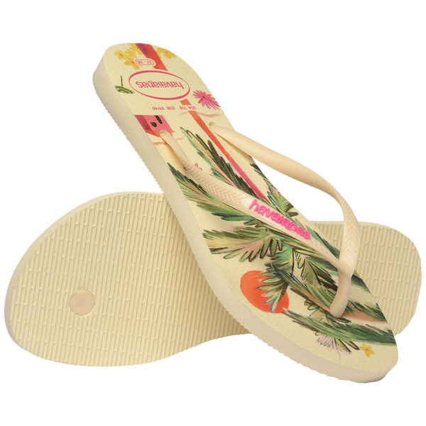 Havaianas "Summer Bliss Slim Flip Flops" Womens - Buttercream