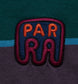 By Parra "Fast Food Logo Striped Tee" M - Aubergine