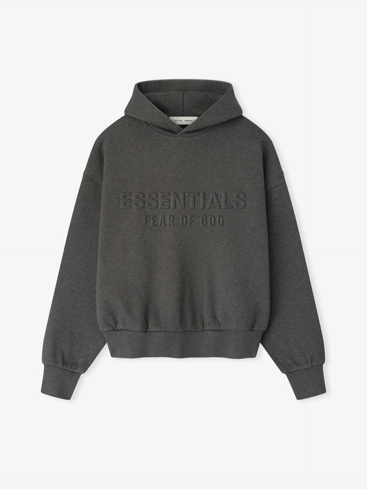 Fear of God Essentials "Embossed Essentials Classic Hoodie" M - Charcoal Heather