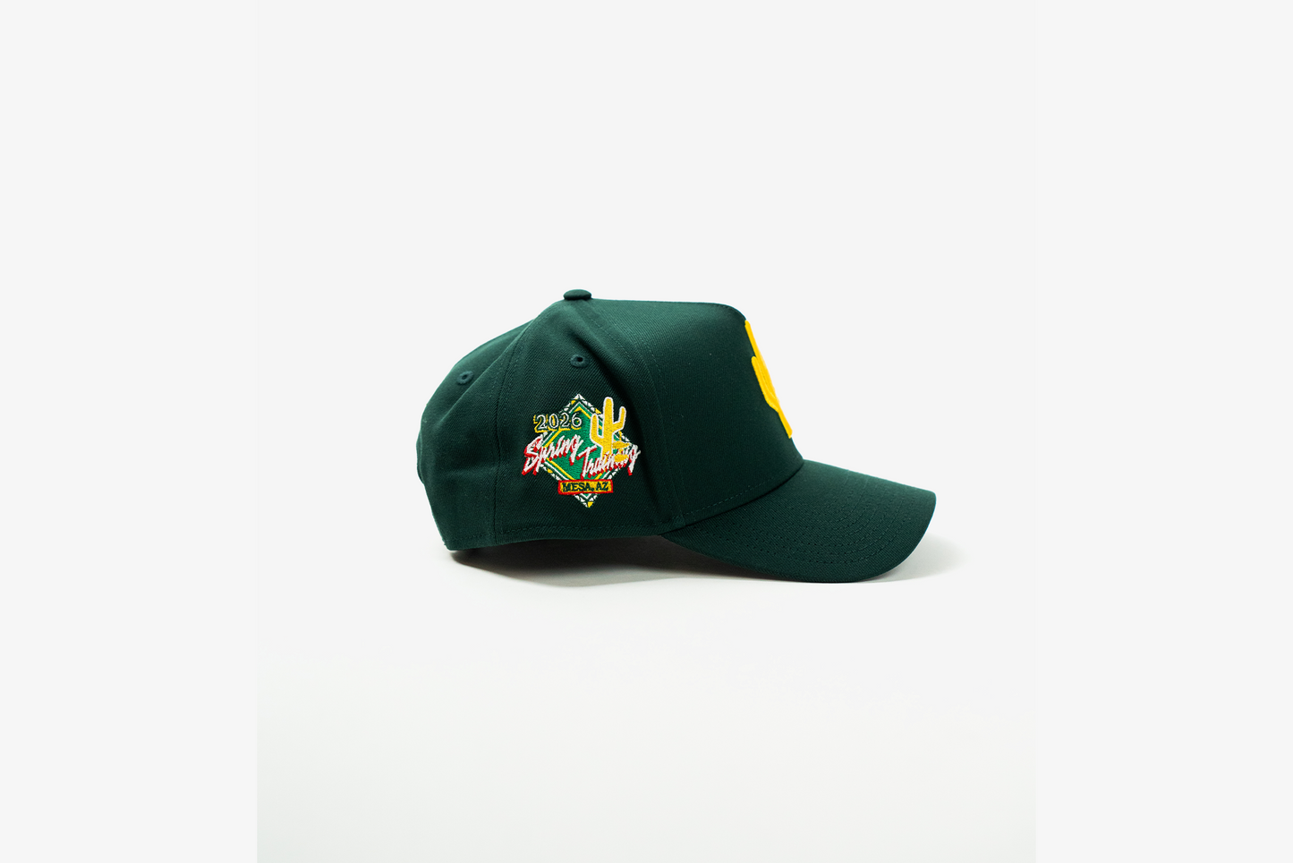 Manor x Athletics "Hang Time" 9FORTY A-Frame Snapback - Dark Green / Gold