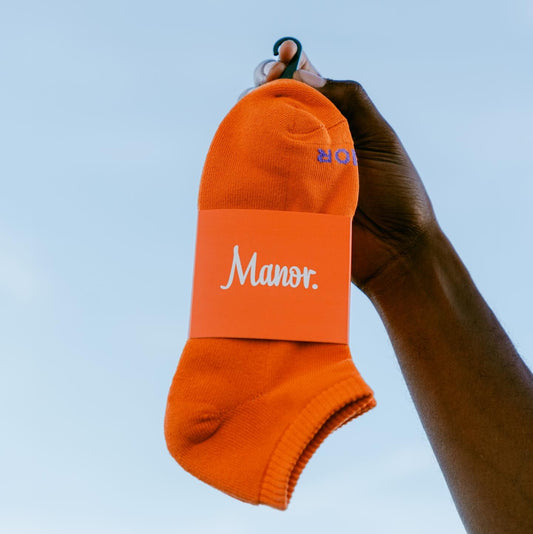 Manor "Ankle Sock" -  Orange / Purple
