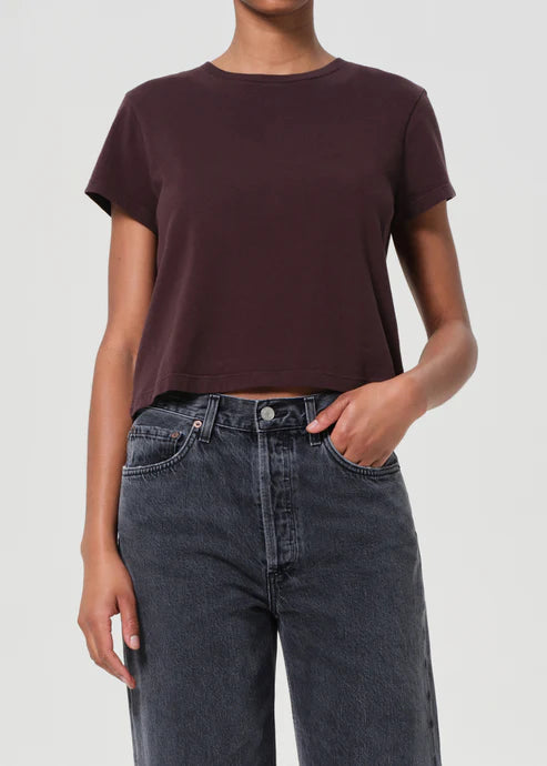 AGOLDE "Adine Shrunken Tee" W - Root