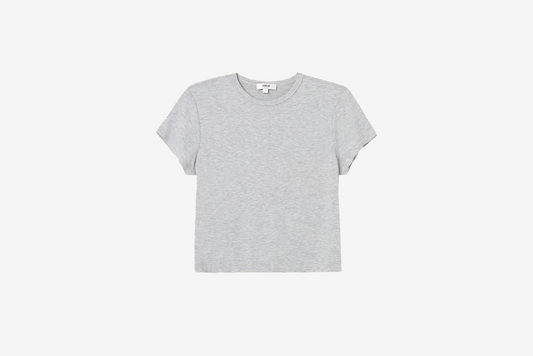 AGOLDE "Adine Shrunken Tee" W - Grey Heather