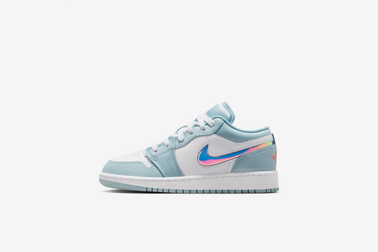 Air Jordan "1 Low SE" GS - Ocean Bliss / Atomic Pink-White