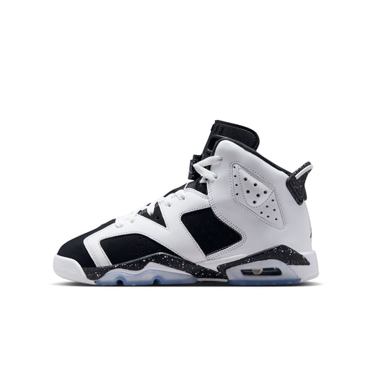 Air Jordan "6 Retro" Grade School - White / Black