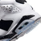 Air Jordan "6 Retro" Grade School - White / Black
