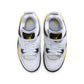 Air Jordan "4 Retro" Grade School - White / Tour Yellow / Dark Blue Grey
