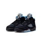 Air Jordan "5 Retro OG" Grade School - Black / University Blue / White