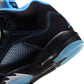 Air Jordan "5 Retro OG" Grade School - Black / University Blue / White