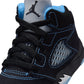 Air Jordan "5 Retro OG" Toddler - Black / University Blue / White