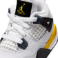 Air Jordan "4 Retro" Toddler - White / Tour Yellow