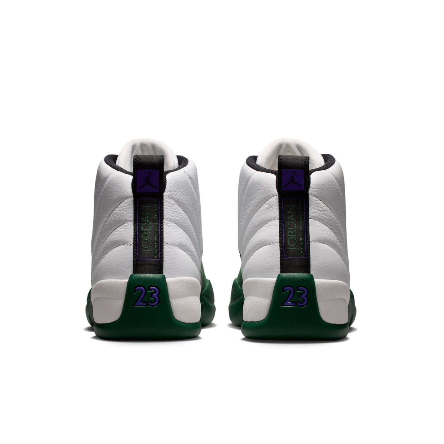 Air Jordan "Retro 12" Mens - Summit White / Gorge Green - Fierce Purple