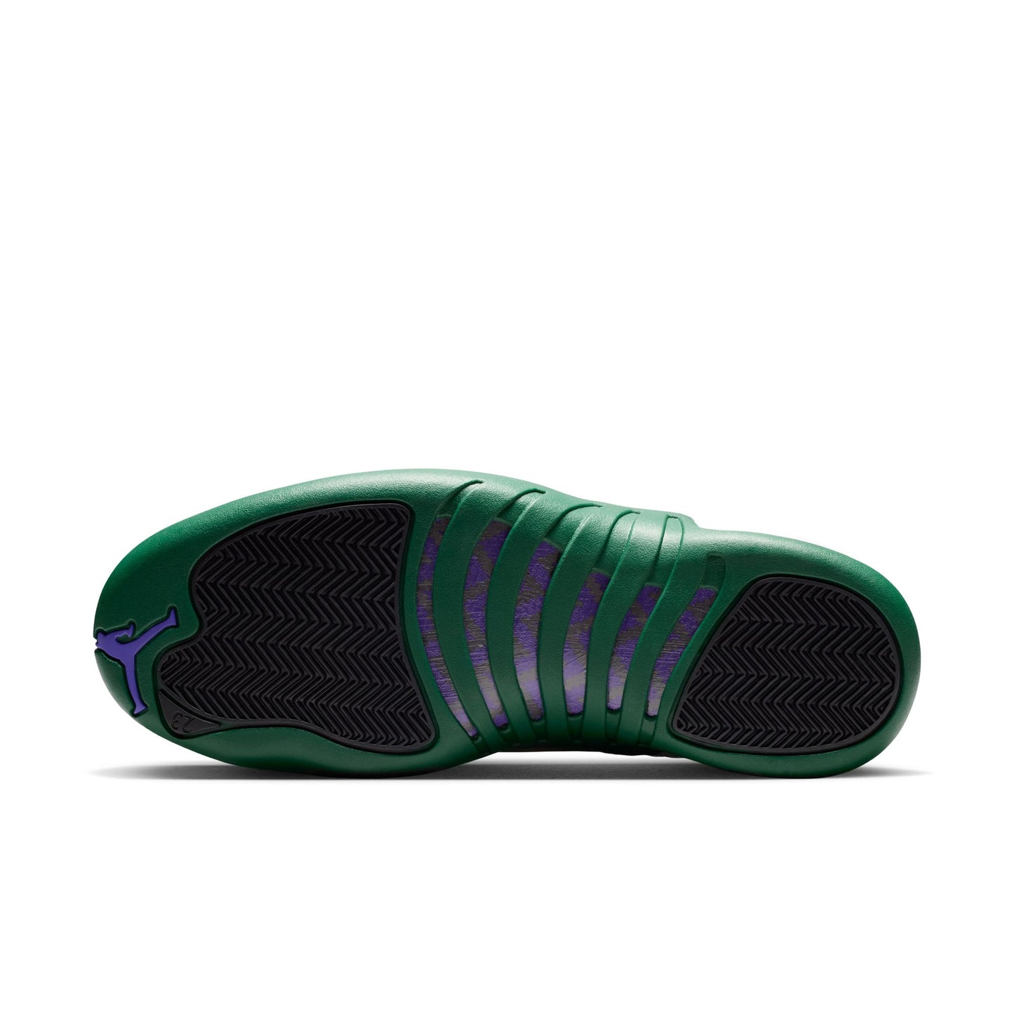 Air Jordan "Retro 12" Mens - Summit White / Gorge Green - Fierce Purple