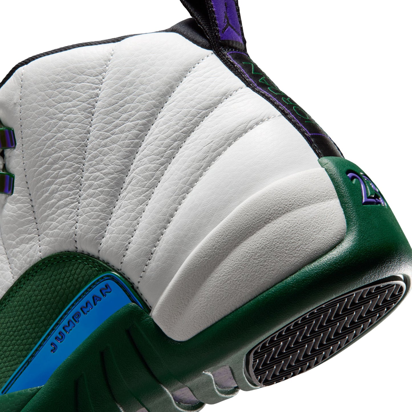 Air Jordan "Retro 12" Mens - Summit White / Gorge Green - Fierce Purple
