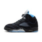 Air Jordan "5 Retro" Mens - Black / University Blue / White