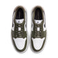 Air Jordan "1 Low Golf" Mens - White / Black / Medium Olive / Khaki