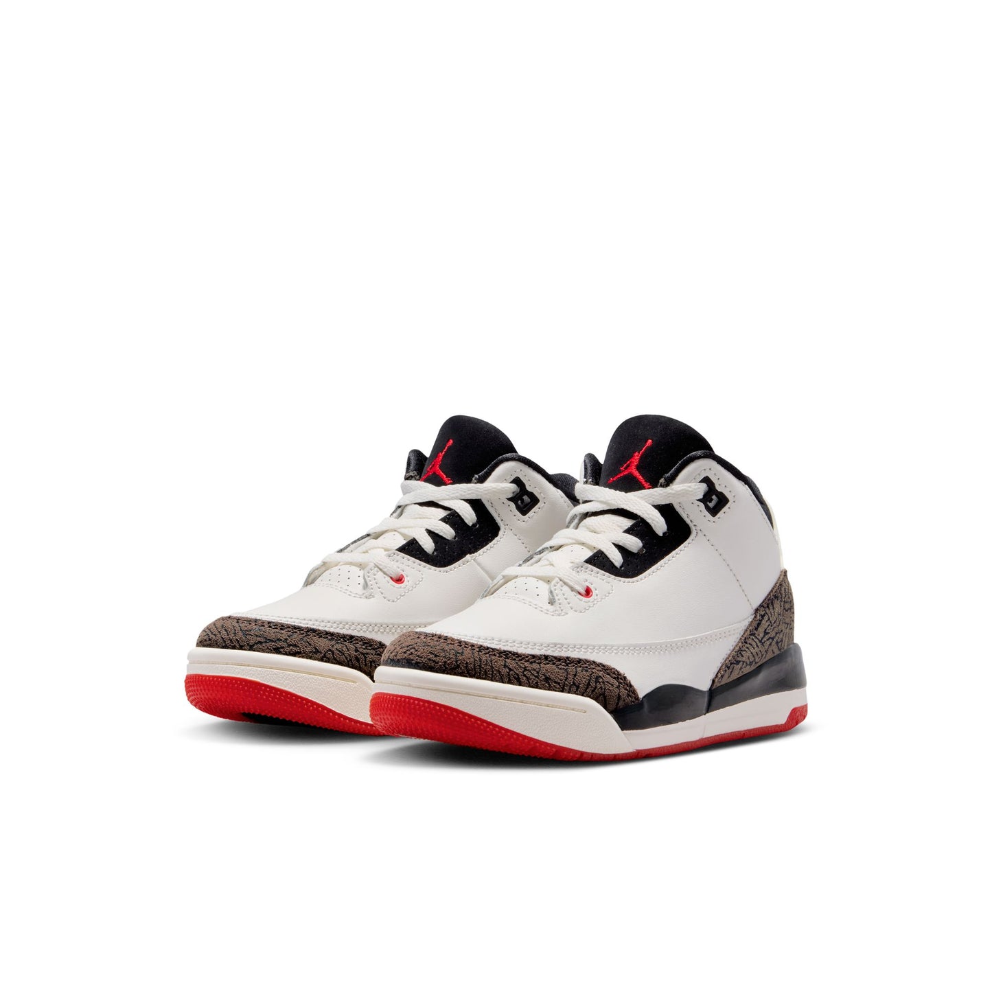 Air Jordan "3 Retro" Preschool - Sail / Black / University Red